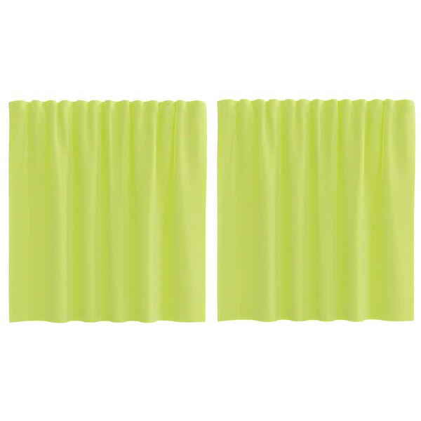 vidaXL Voile Curtains with Rod Pockets 2 pcs Apple Green