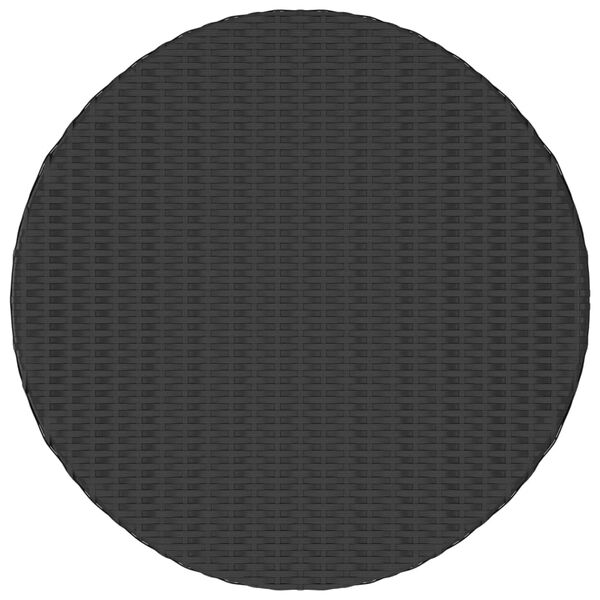 vidaXL Tea Table Black 68x68x30 cm Poly Rattan