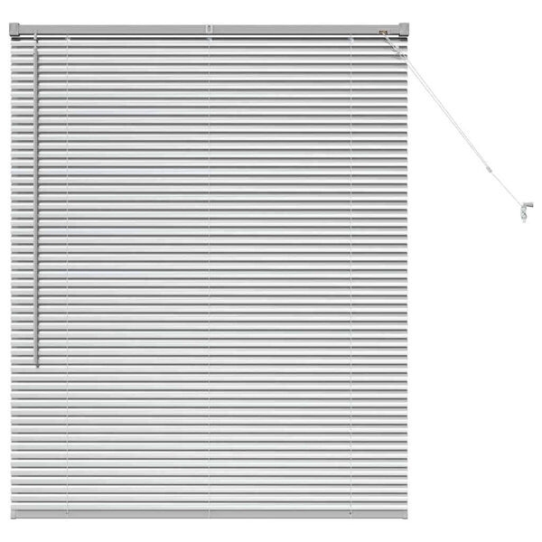 vidaXL Window Blind with Curtains Manual Silver Aluminium
