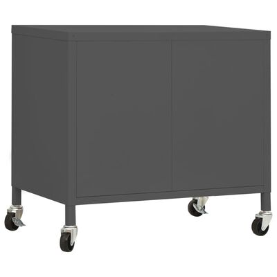 vidaXL Storage Cabinet Anthracite 60x35x56 cm Steel