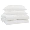 vidaXL Summer Duvet with Pillow 3 pcs White Microfibre