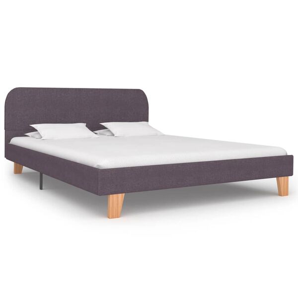 vidaXL Bed Frame without Mattress Taupe Fabric 135x190 cm Double