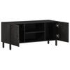 vidaXL TV Cabinet Black 105x33x46 cm Solid Wood Mango