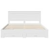 vidaXL Bed Frame with Drawer with Headboard Manual Engineered Wood