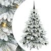 vidaXL Artificial Christmas Tree with 150 LEDs White 120 cm PE and PVC