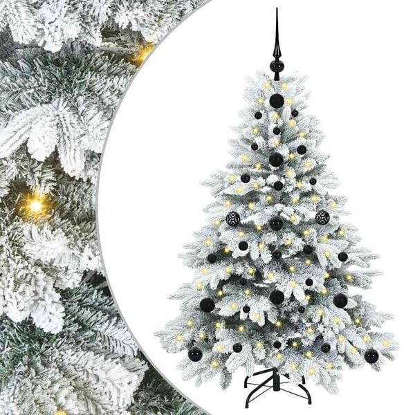 vidaXL Artificial Christmas Tree with 150 LEDs White 120 cm PE and PVC