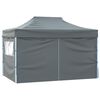vidaXL Party Tent Folding Anthracite 291 x 431 x 315 cm Oxford Fabric