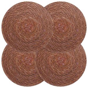 vidaXL Seagrass Placemets 4 pcs Brown 100% Seagrass