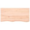 vidaXL Wall Shelf 100x50x(2-4) cm Untreated Solid Wood Oak