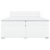 vidaXL Box Spring Bed with Mattress White 200x200 cm Faux Leather