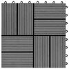 vidaXL Decking Tile 11 pcs Grey 30 x 30 cm WPC