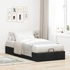 vidaXL Ottoman Bed Frame without Mattress Black Single Fabric