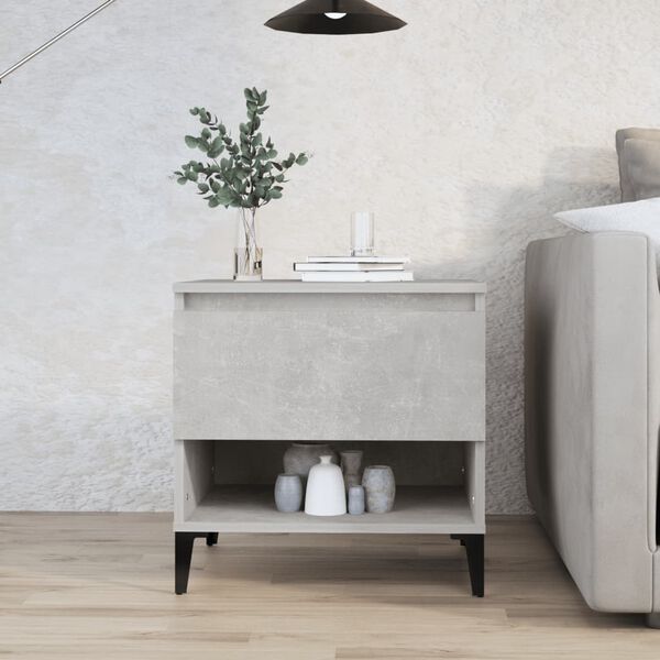 vidaXL Side Table Concrete Grey 50x46x50 cm Engineered Wood