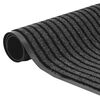vidaXL Doormat Striped Black and Grey 40 x 60 cm Polypropylene and PVC