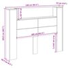 vidaXL Headboard Cabinet with LED White 140 x 16.5 x 103.5 cm