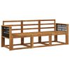vidaXL Outdoor Sofa Set 3 pcs Natural Solid Acacia Wood