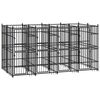 vidaXL Outdoor Dog Kennel Steel 7.37 m&sup2;