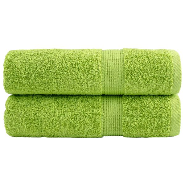 vidaXL Premium Hand Towels SOLUND 2 pcs Apple Green 50x100 cm 600 gsm