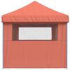 vidaXL Foldable Party Tent Pop-Up with 3 Sidewalls Terracotta