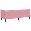 vidaXL Corner Bed Frame with Headboard Pink 80 cm x 200 cm Velvet