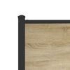vidaXL Metal Bed Frame without Mattress Sonoma Oak 180x200 cm Super King