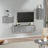 vidaXL 4 Piece TV Cabinet Set Grey Sonoma Engineered Wood