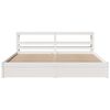 vidaXL Bed Frame with Headboard without Mattress White 180x200 cm Super King