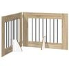 vidaXL Foldable Dog Gate with Stands 2 pcs Sonoma Oak 160.5 cm