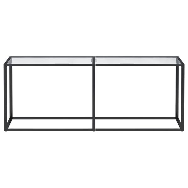 vidaXL Console Table Transparent 200x35x75.5cm Tempered Glass