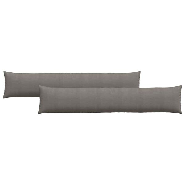vidaXL Sofa Pillows 2 pcs Light Grey 200 x 40 cm Corduroy Fabric