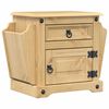 vidaXL Bedside Cabinet "Corona" 45x35x47,5 cm Solid Wood Pine