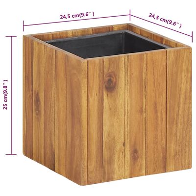 vidaXL Garden Raised Bed Pot 24.5x24.5x25 cm Solid Acacia Wood