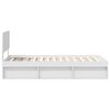 vidaXL Bed Frame with Headboard White 90 x 200 cm Solid Pine Wood