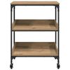 vidaXL Kitchen Trolley Artisan Oak 60 x 41 x 80.5 cm Engineered Wood