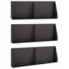 vidaXL Retaining Wall 6 pcs 60 x 12 x 50 cm Steel Black