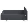 vidaXL Bed Frame without Mattress Dark Grey Solid Pinewood 140x200 cm (322092+321990)