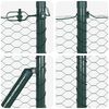 vidaXL Fence Post Green 100 x 0.4 m (36 mm mesh) Steel and PVC