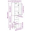 vidaXL Highboard Old Wood 34.5 x 34 x 180 cm Engineered Wood