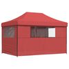 vidaXL Party Tent Folding Burgundy 279 x 410 x 315 cm Oxford Fabric