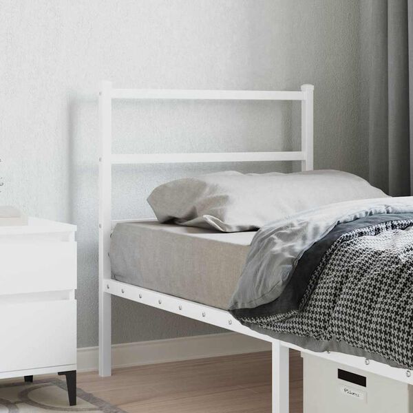 vidaXL Metal Replace Headboard White 75 cm
