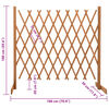 vidaXL Garden Trellis Fence Orange 180x100 cm Solid Firwood
