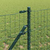 vidaXL Fence with Post Green 0.6 x 25 m Steel and PVC