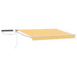 vidaXL Electric Retractable Awning Sand 100% Polyester and Aluminium