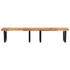 vidaXL Basin Shelf Wall Mounted Steel and Solid Wood Acacia