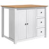 vidaXL Kitchen Island Set 2 pcs PANAMA White and Honey Wax Solid-Pine