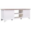 vidaXL TV Cabinet White and Brown 115x30x40 cm Paulownia Wood