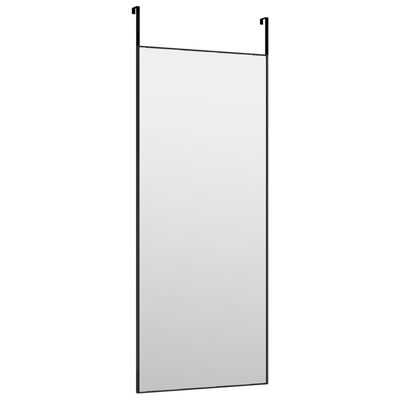 vidaXL Door Mirror Black 40x100 cm Glass and Aluminium