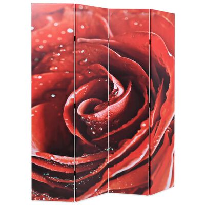 vidaXL Folding Room Divider 160x170 cm Rose Red