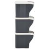 vidaXL Stackable Dustbins 3 pcs 60 L Dark Grey