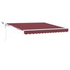 vidaXL Automatic Retractable Awning with LED Burgundy 300x250 cm